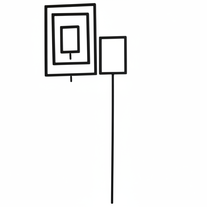 Schildverlängerung schwarz, 70 cm. M/ 8 mm. Gewinde. Joy-Ständer.