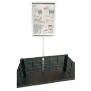 Schildhalter, A4, mit Feder für Draht, Kunststoff, Weiß