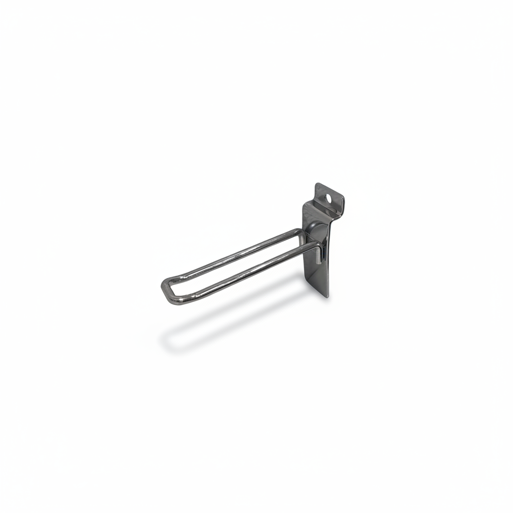 Euro-Haken, für Lamellenwand, verchromt, 10 cm
