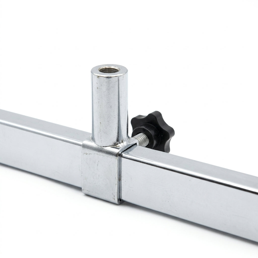 Beschläge für Schilderrahmen an 12-mm-Deko- und Kleiderstange, chrom