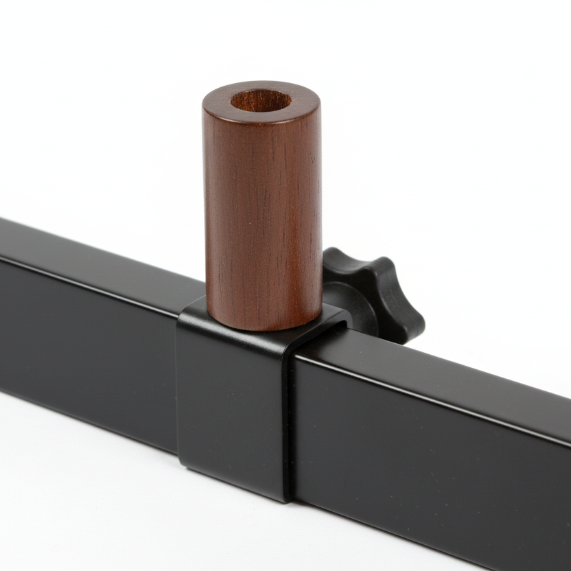 Halterung für Schilderrahmen an 12 mm Zier- und Aufhängestange, verchromt