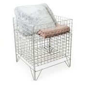 Nancy II Verkaufskorb mit verstellbarem Boden – weiß, B61 x D61 x H75 cm