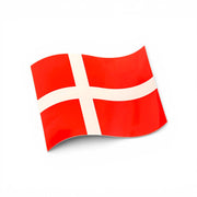 Große dänische Flagge (B 34 x H 27 cm.) - Aufkleber