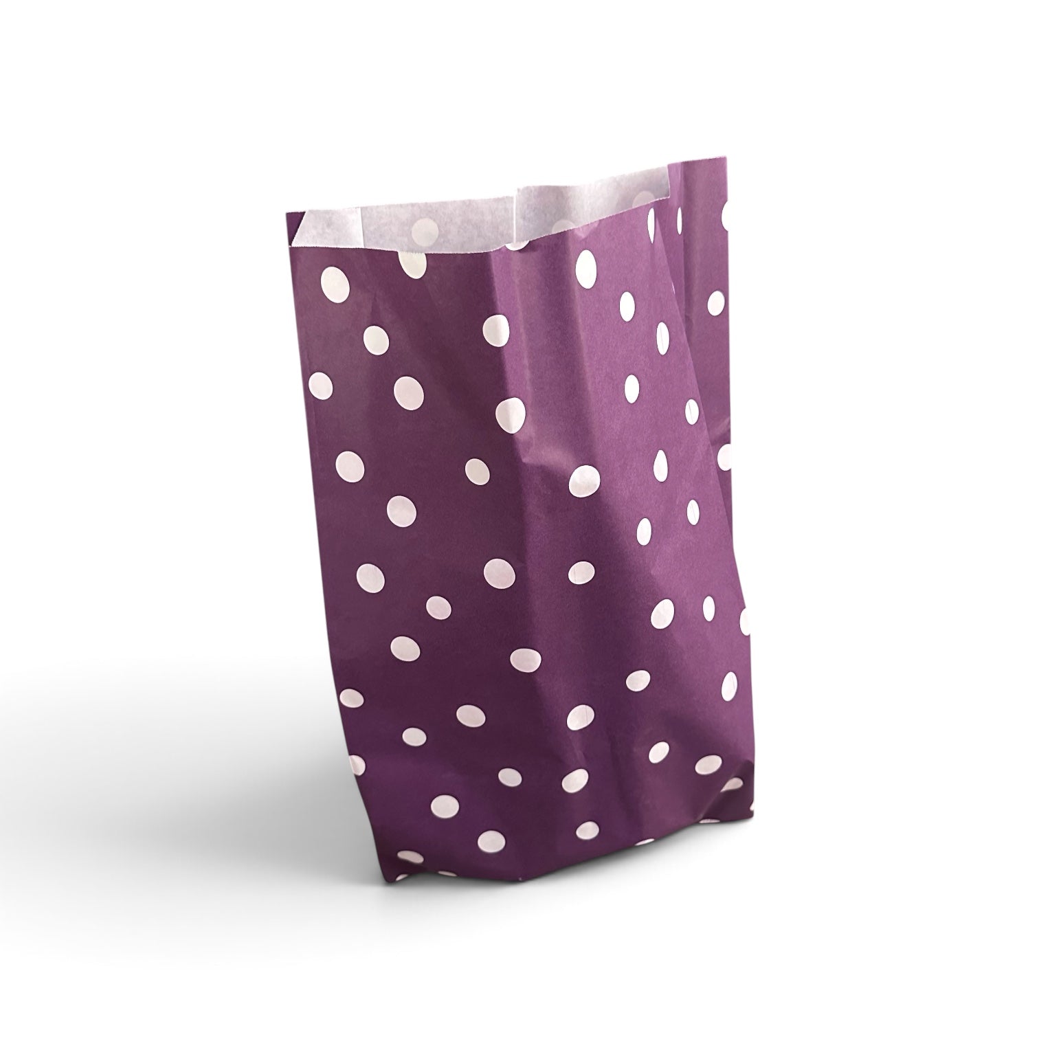 Geschenktüte, lila mit Punkten. H49 cm. 250 Stk.