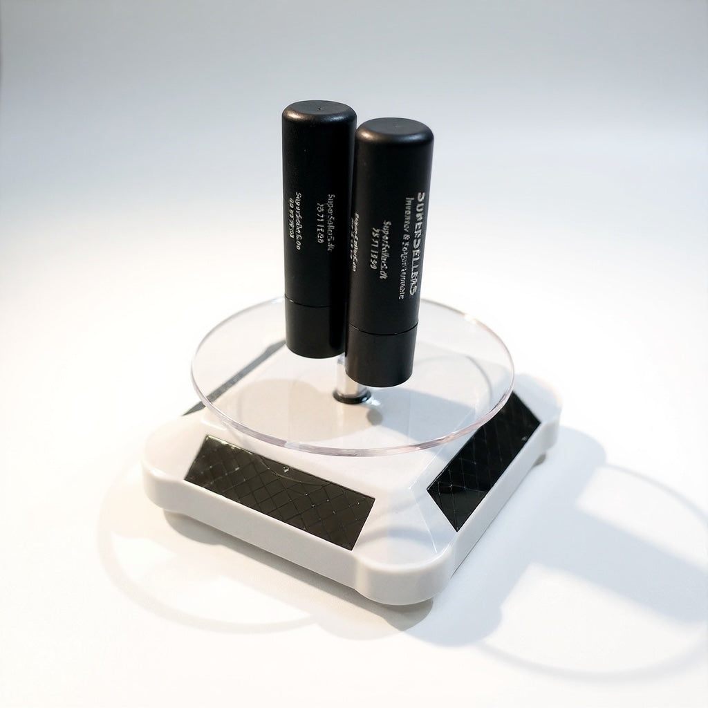 Drehteller, rotierendes Display mit Solarpanel.