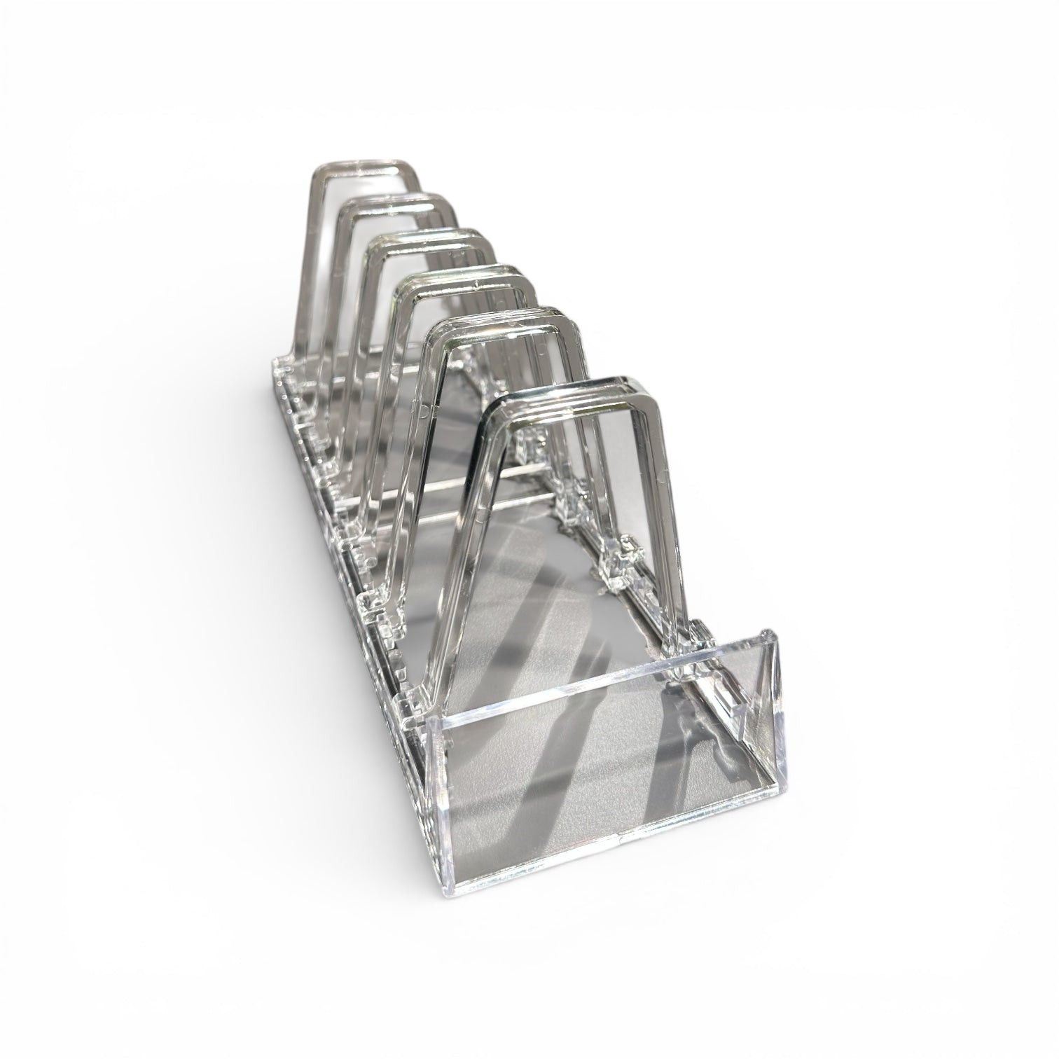 Stütze für 6 Bücher/Teller, klar, H11,5cm