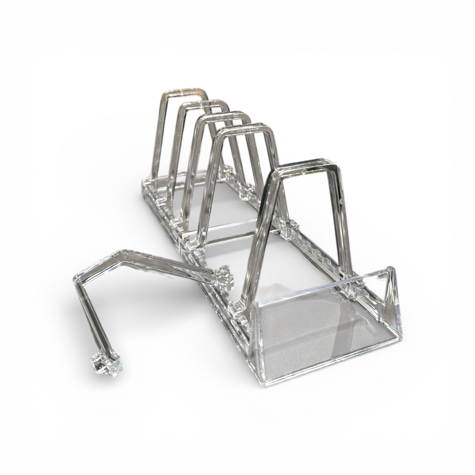 Stütze für 6 Bücher/Teller, klar, H11,5cm