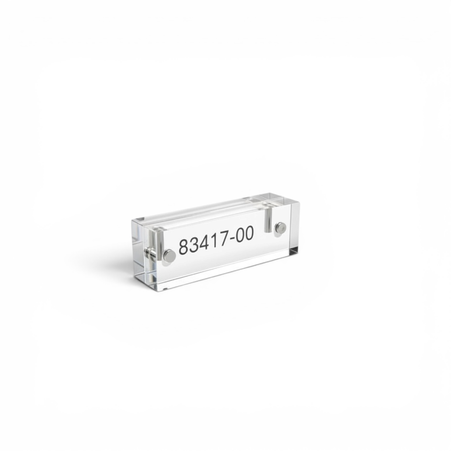 Magnetischer Schildhalter, B 7,5 x T 1,5 x H 2,5 cm, transparentes Acrylglas