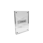 Magnetischer Schildhalter, A6, B 10,5 x T 1,5 x H 15 cm, transparentes Acrylglas