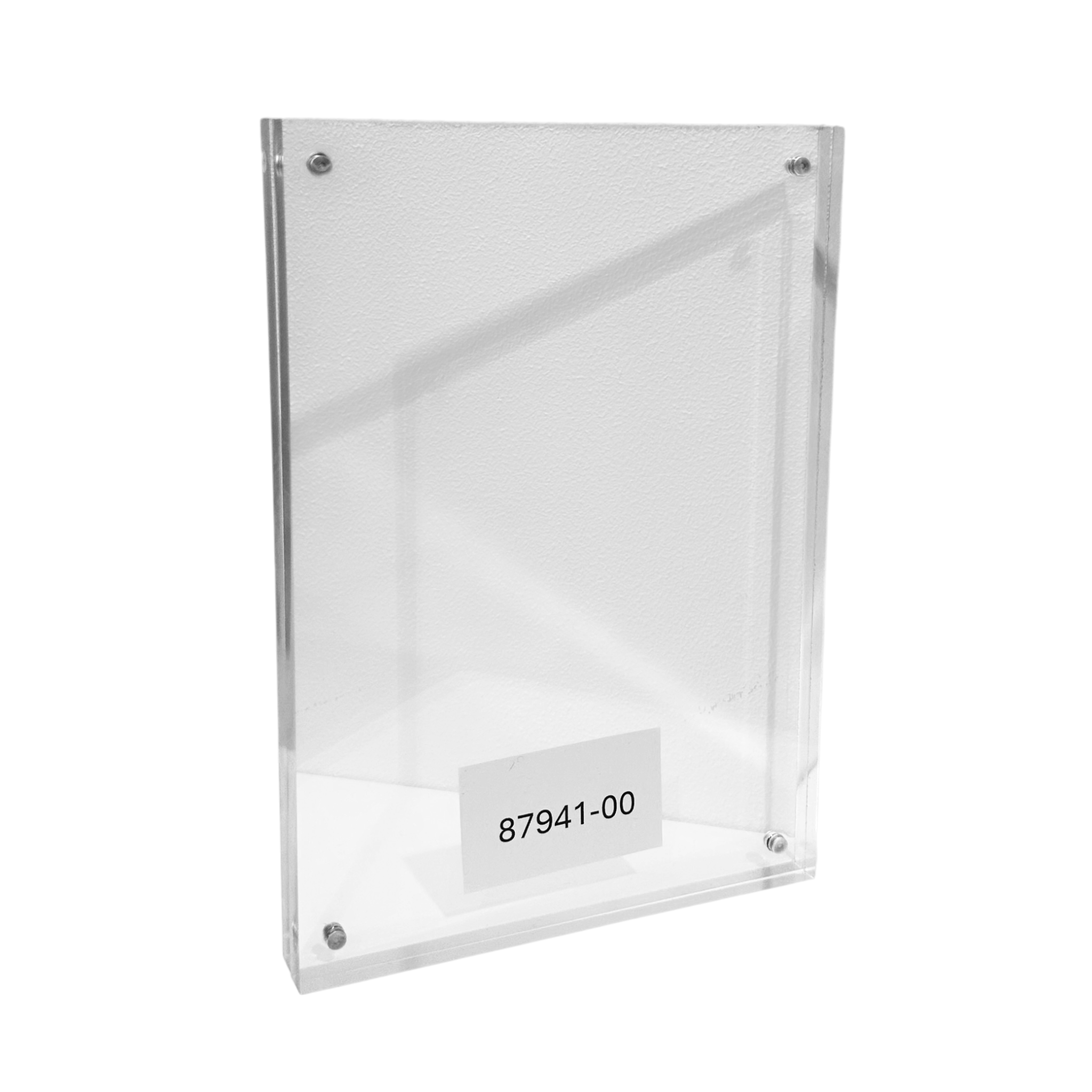 Magnetischer Schildhalter, A5, B 15 x T 2 x H 21 cm, transparentes Acrylglas