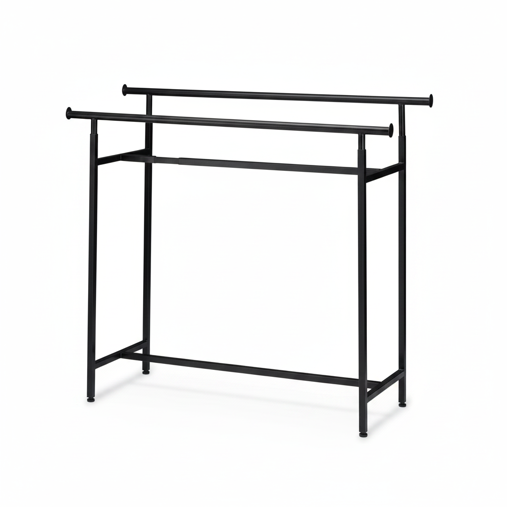 Twin, Doppelständer, höhenverstellbar, schwarz, B150 x H122-170 cm