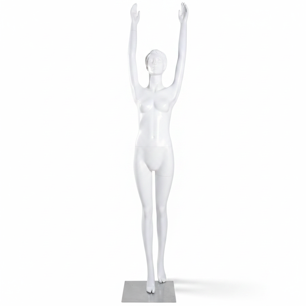 Yoga-Schaufensterpuppe (weiblich), Fitness/Yoga – weiß. Sonne