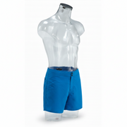 5200 Herren-Torso, transparent. Chrom-Oberteil inklusive, Höhe 97 cm.