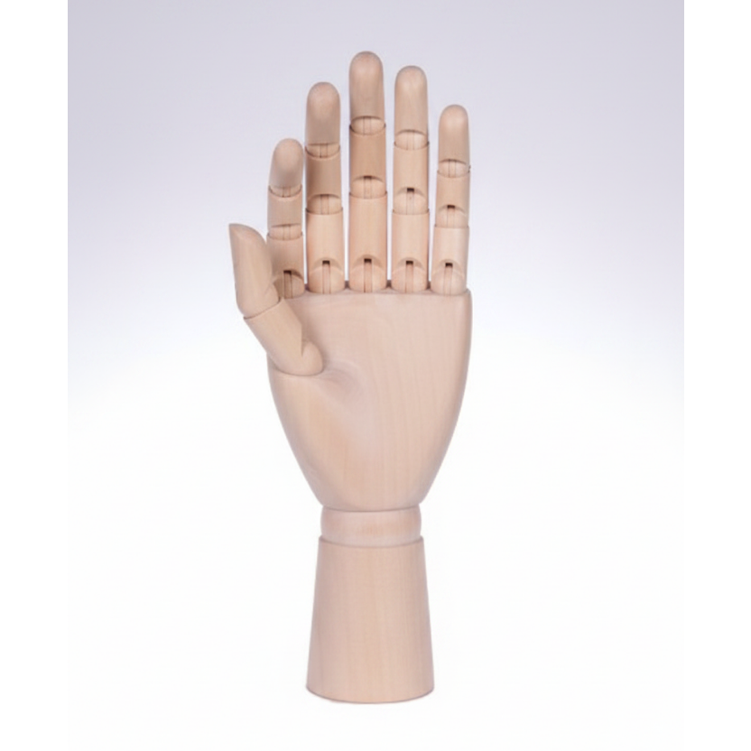 Schauhand, Dame, links, helles Holz, 25,5 cm,