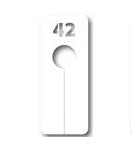 Länglicher weißer Größenteiler, Größe 42