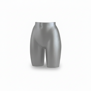 5300 weiblicher Torso, Unterkörper. Hüfte. Silberfarben
