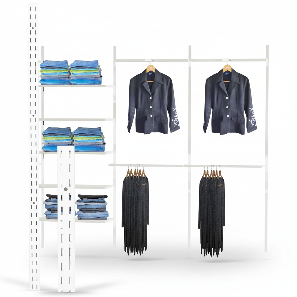 Wandschiene - Superskinne H 214cm - weiß