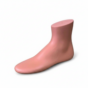 Frauen in Strümpfen. Nackte Plastikfigur, stehend.