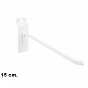 Warenhaken, für Paneele, weiß, 15 cm
