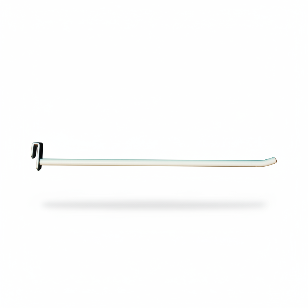 Haken für 5-mm-Dekorationsstangen, weiß, 30 cm, Ø 8 mm, für Super-Schienen. Besonders robust.