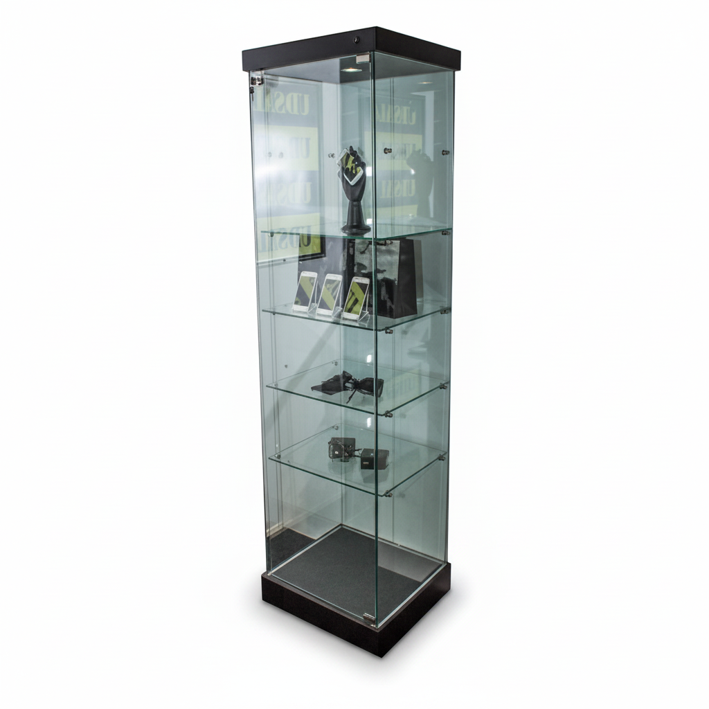 Vitrine - Toscana 1 - hohes Modell. 50 x 46 x H 184 cm. - Schwarz