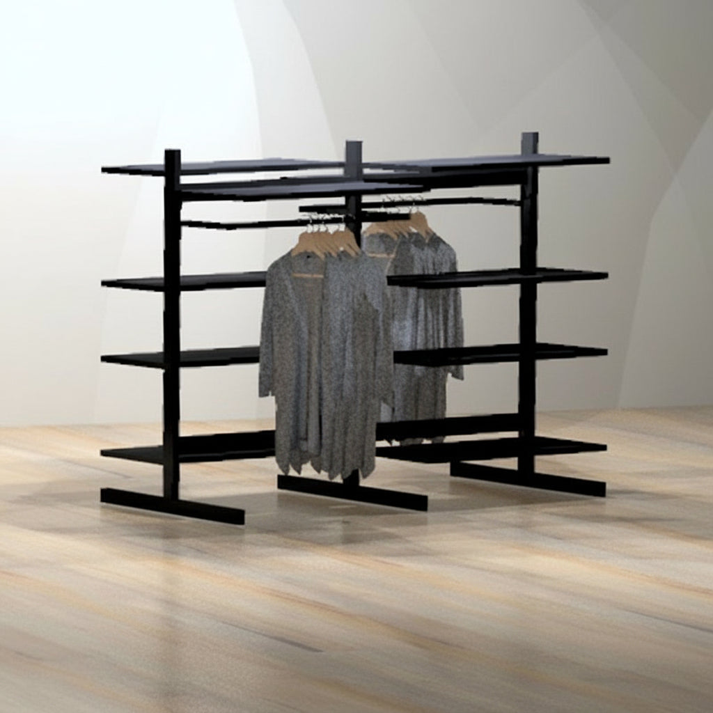 T-Säule, schwarz, Sockel 75 cm, 140 cm