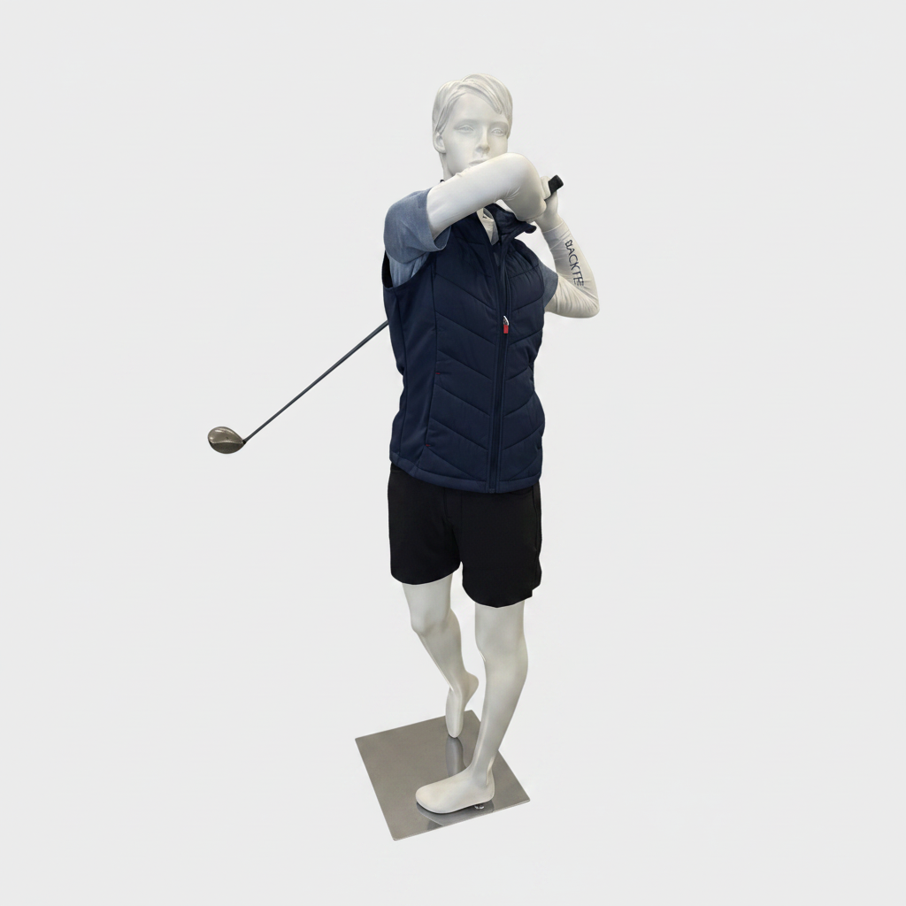 Sportliche Damen-Schaufensterpuppe, Golf - weiß