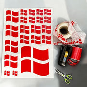 Plakat. Dänische Dannebrog-Flagge, 50 x 70 cm - zum Ausschneiden