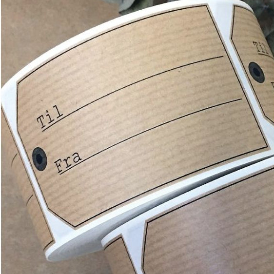 Geschenkanhänger - Manilla - 500 St. Braun. Von- und Für