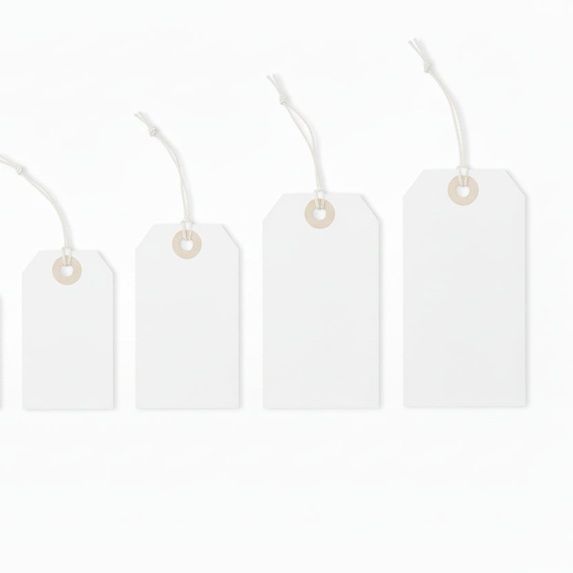 Manila-Etiketten mit Schnur, naturfarben, 1000 Stück, 35 x 70 mm