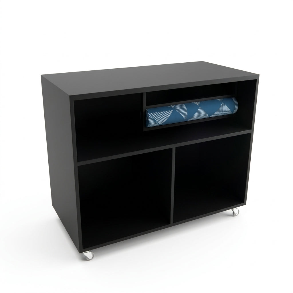 Packtisch - Frame-disk, schwarz. B110. inkl. Papierabroller