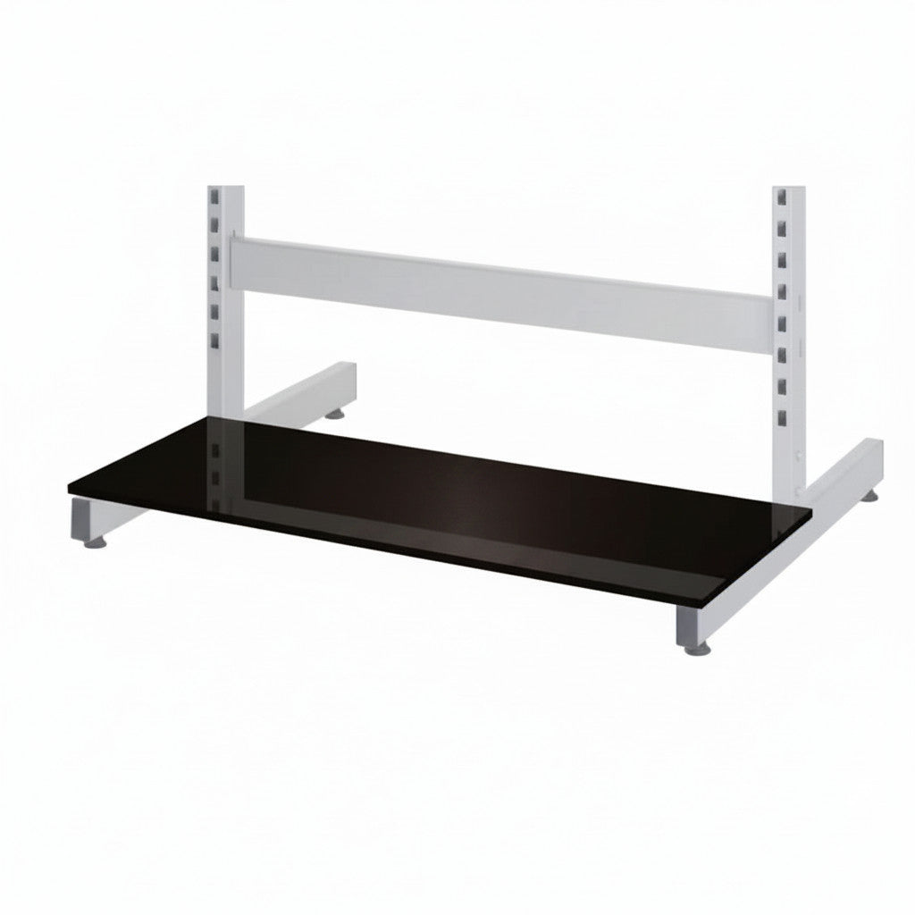 SuperSellerS black flat shelf 123x37 cm for retail panel gondola display system