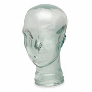 SuperSellerS clear glass unisex mannequin head for displaying hats and accessories in retail showrooms