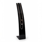 SuperSellerS curved black acrylic necklace display stand for jewelry retail presentation
