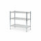 SuperSellerS TUBO 3-tier chrome wire shelving unit for office or garage storage with adjustable leveling feet