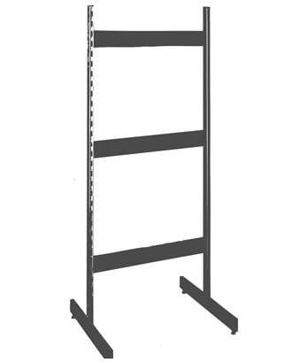 Rahmen, T-Gondel, weiß, D97 x H247,50 cm