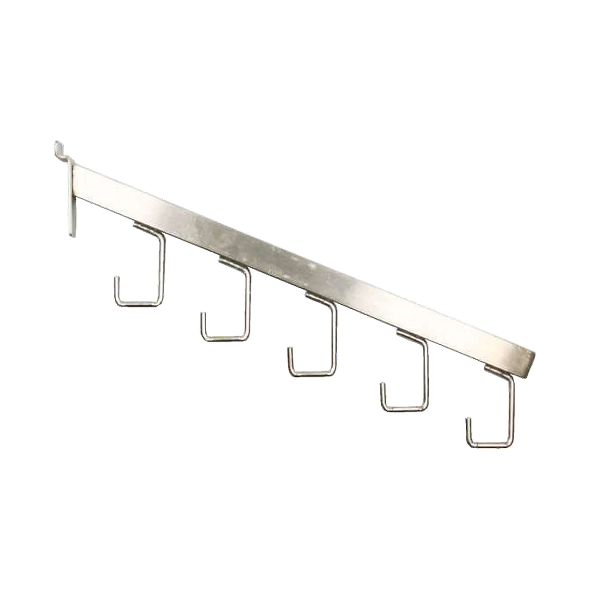 Taskearm, til panel, med 5 kroge, krom