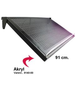 Schräge Metallplatte für Konfektionsrahmen (91 x 37 cm) - Schwarz