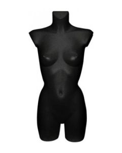 Basic, torsooverdel m. lår, dame, sort, bryst 85, talje 60, højde 82 cm (Serie 5000)