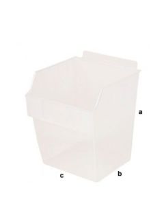 Plastboks 15 x 15 x H 17,8 cm. Hvid plast - til rillepanel