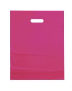 Fuchsiafarvet plastikpose 50x5x50 cm