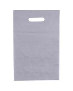 Sølvfarvet plastikpose 25x4x38 cm