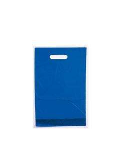 Azurblå plastikpose 25x4x38 cm