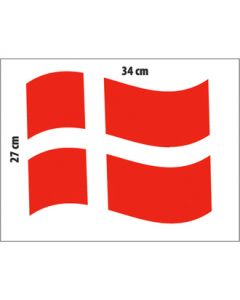 Stort dansk flag (B 34 x H 27 cm.)