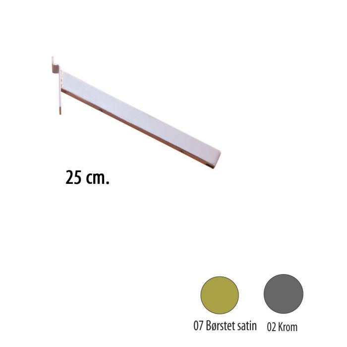 Schräger Regalträgert (25 cm.) -Lamellenwand 