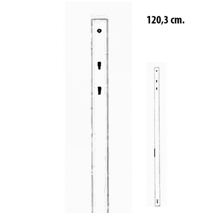 Skinne 120,3 cm.  t/ dobbeltsidet panelgondol 147,5 cm, hvid