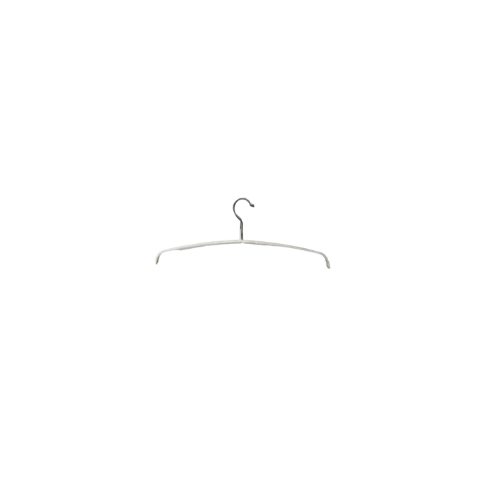 Strikbøjle, herre, lige, skridsikker, med gummi, hvid, 48 cm