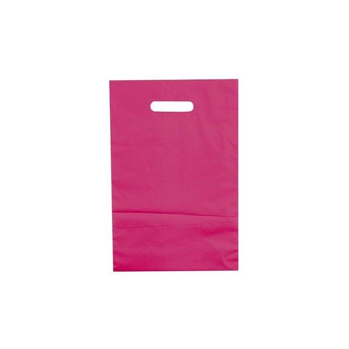 Fuchsiafarvet plastikpose 35x4x45 cm