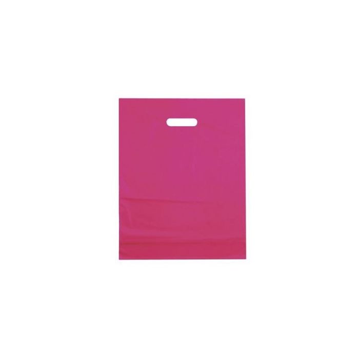 Fuchsiafarvet plastikpose 50x5x50 cm
