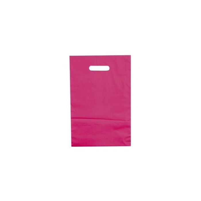 Fuchsiafarvet plastikpose 25x4x38 cm